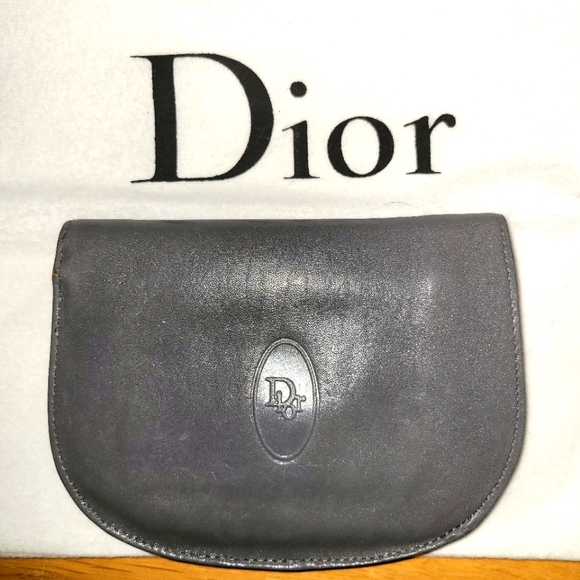 Dior Handbags - Dior vintage gray wallet card holder with coin pouch
